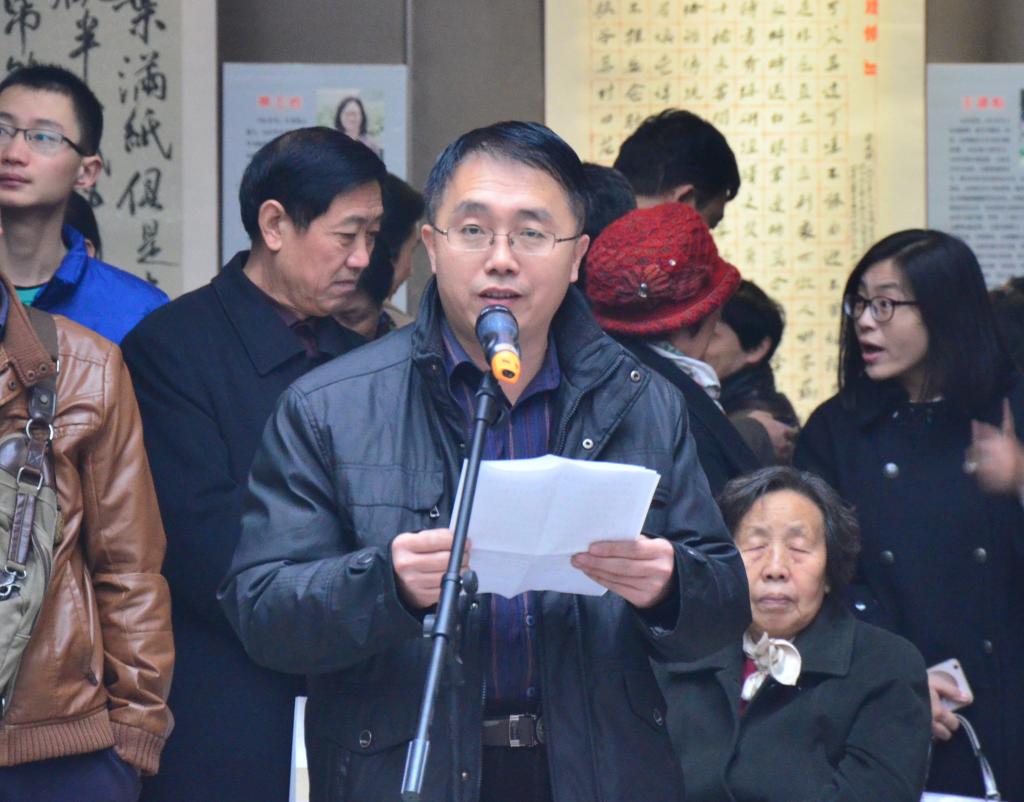 8、学生代表、大同大学美术学院书法系主任胡武讲话